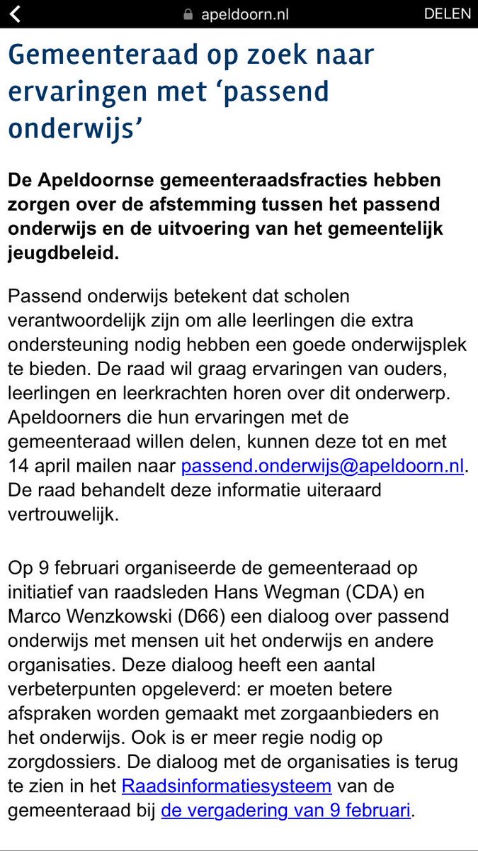 TrixHofman's tweet image. @gem_apeldoorn Besteden jullie tussen de #stempassen door ook online aandacht aan deze superoproep? #passendonderwijs #wetpassendonderwijs