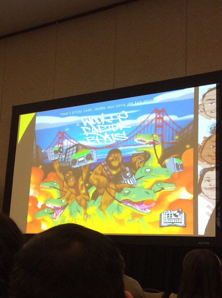 Student album artwork. Wookie raptor beats 👌 #HipHopEd at #SXSWEdu