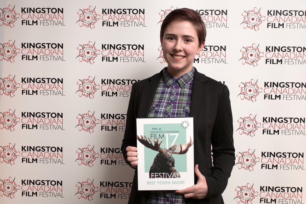 kingcanfilmfest's tweet photo. #KCFF17 Best Youth Short Film goes to THE NERD'S GUIDE TO GETTING THE GIRL (dir. Annika Broadhead) @tracietkingston @TD_Canada @cogeco https://t.co/93s0DLFdkT