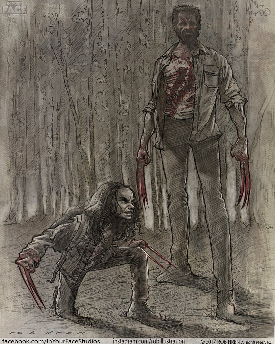 robillustration's tweet photo. Drew this after I saw the movie #logan #wolverine #xmen #marvel #loganmovie #dafnekeen #hughjackman #mutan #wponx #thehughjckman https://t.co/OoDECt3C68