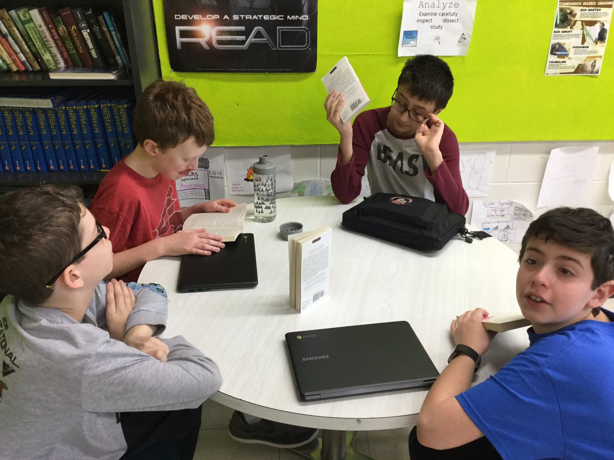 MrRummelhart's tweet photo. Red and white teams combine to form super awesome literature circles of mixed groups @SballLA #engage199 https://t.co/25KMgUmC78