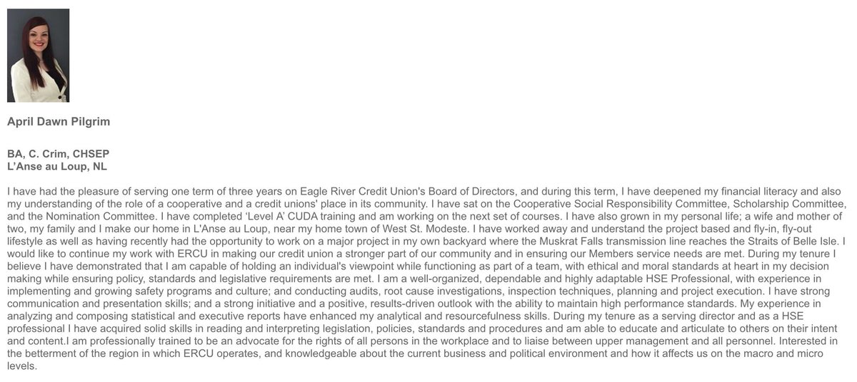 DawnPike13's tweet photo. I look forward to your support in the Eagle River Credit Union 2017 Board Election #vote #creditunions #ercu #yourvoteyourvoice https://t.co/y9EXBEcxAS