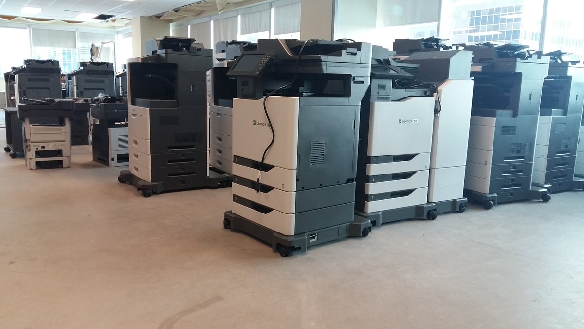 Sea of printers #papercutsarefree