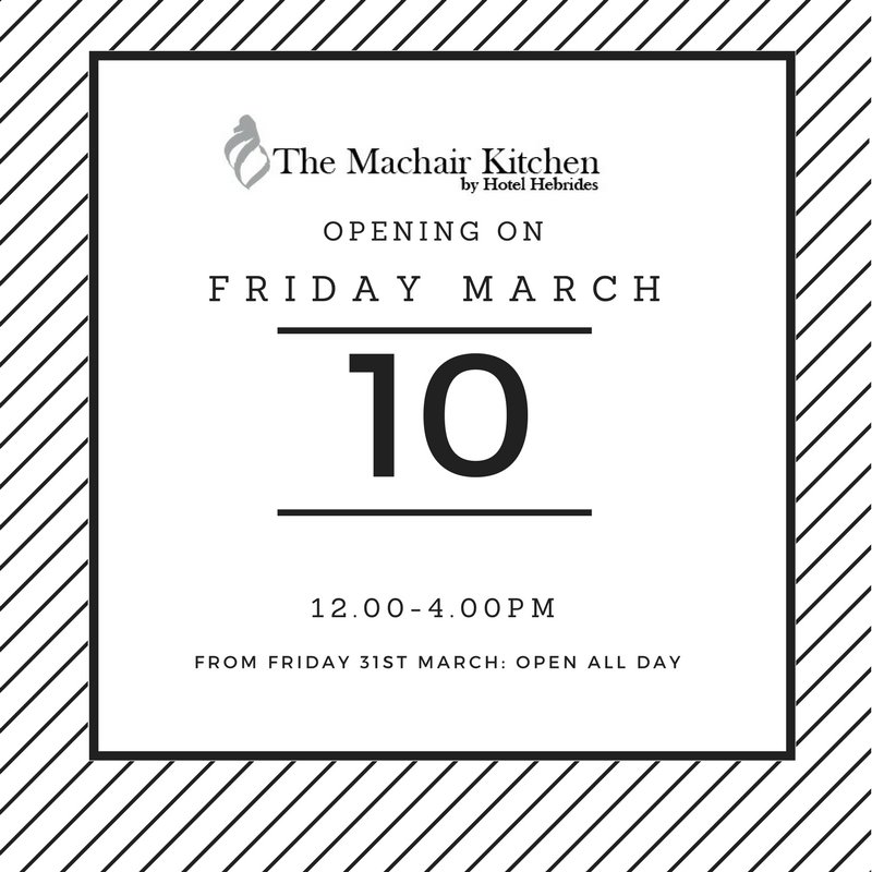 <a href="/machairkitchen/">The Machair Kitchen</a> opening our doors for the first time!