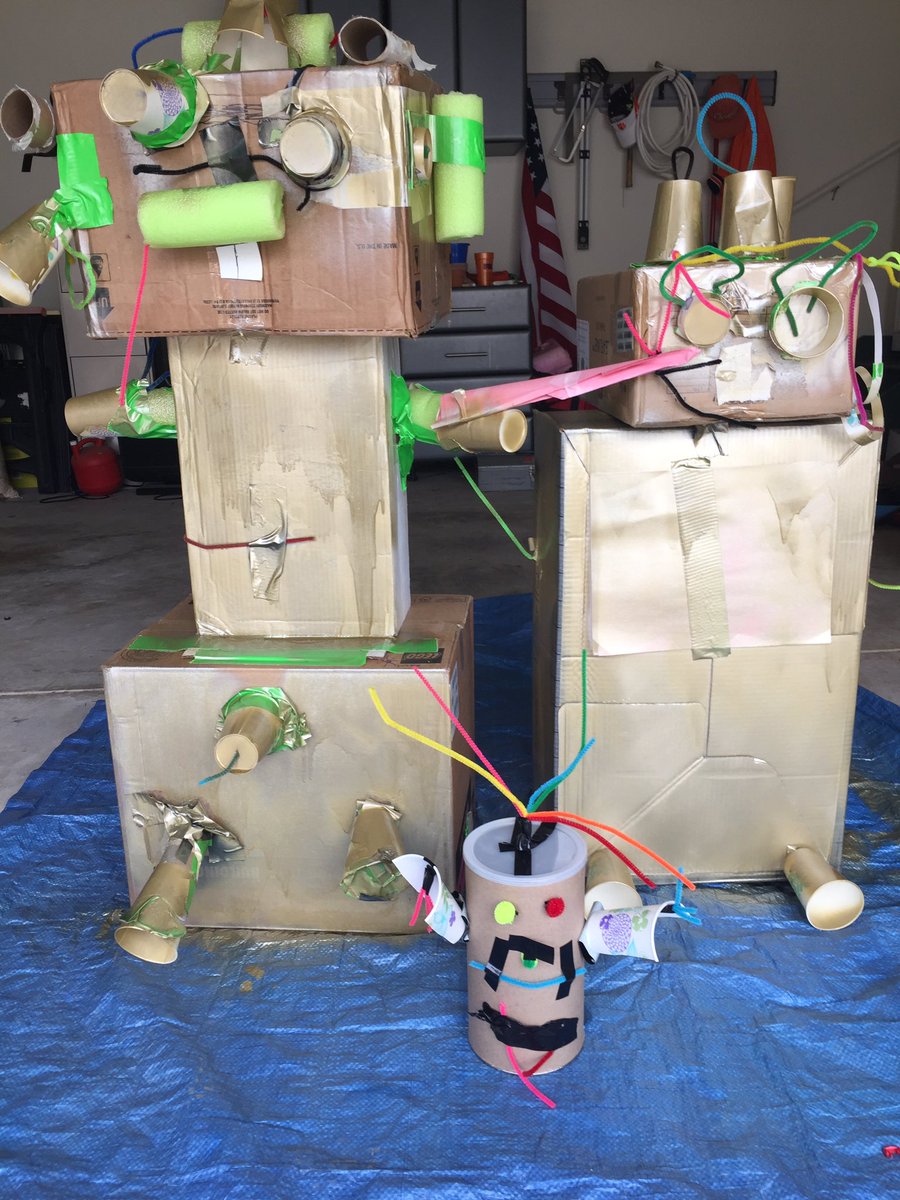 challenge4SC's tweet image. A little spray paint and our droids look a little better!