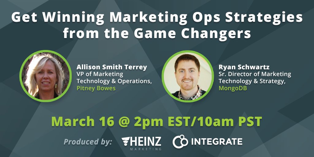 Triniti_Int's tweet photo. Don't miss this @integrate & @HeinzMarketing webinar. 2 #OpsGameChanger s will share their winning strategies: https://t.co/YWQQPhEZ5I https://t.co/9zXBkCpWqP