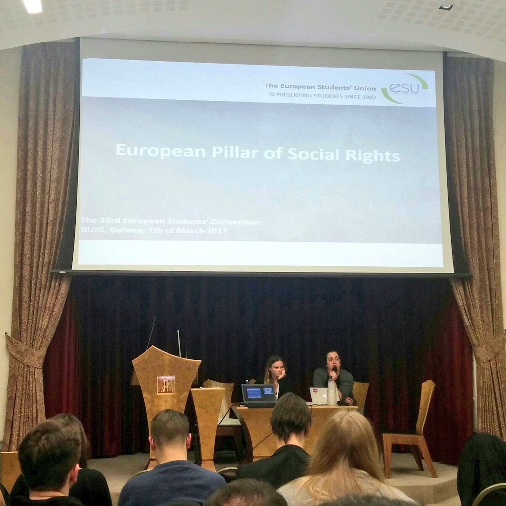 JorgeCUbric's tweet photo. European Pillar of Social Rights in European Students Convention #ESC33 @ESUtwt https://t.co/PlJQxrXW0Q