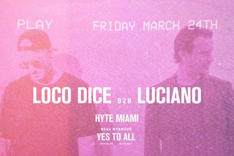 LocoDiceOFC's tweet photo. b2b vibes with @lucianocadenza at HYTE Miami !♦🌴

Info: https://t.co/gxiWbg87Lt https://t.co/RXgRXrsouo