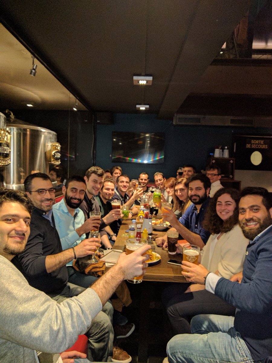 Adel_Boutros's tweet photo. Get together of all Amber train teams at the end of the second Program Increment. Drink SAFe!! @Work_at_Murex https://t.co/gfcxrAageG