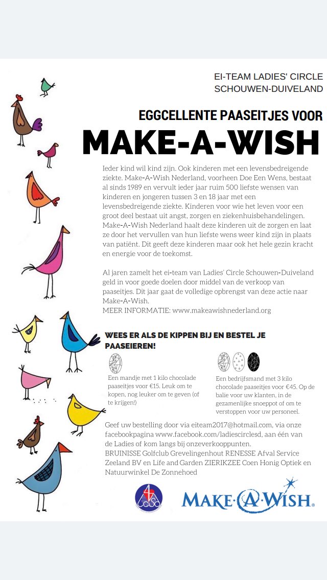 Paaseitjes voor het goede doel Make-a-Wish!