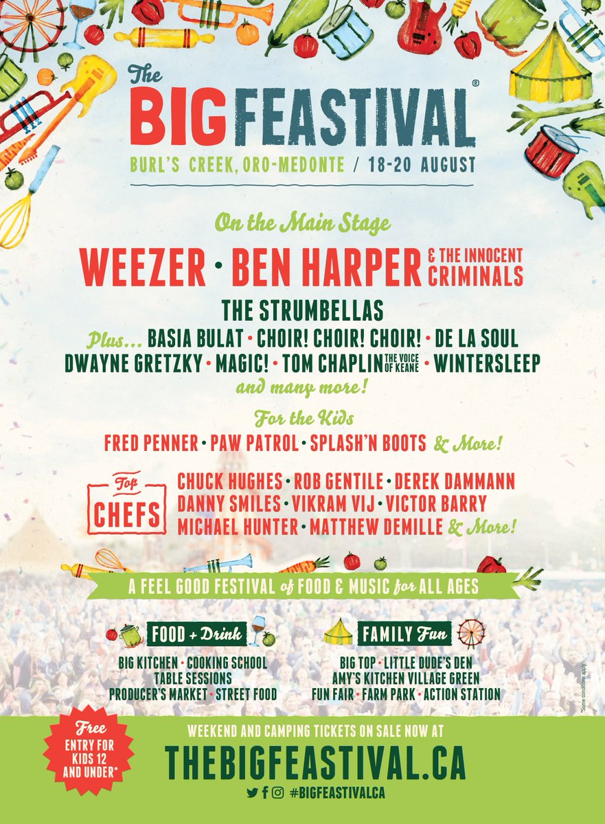We've got a BIG weekend in store for you! Catch <a href="/Weezer/">weezer</a>, <a href="/BenHarper/">Ben Harper</a>, <a href="/thestrumbellas/">The Strumbellas</a> &amp; more at #bigfeastivalCA! goo.gl/Yx2aDZ