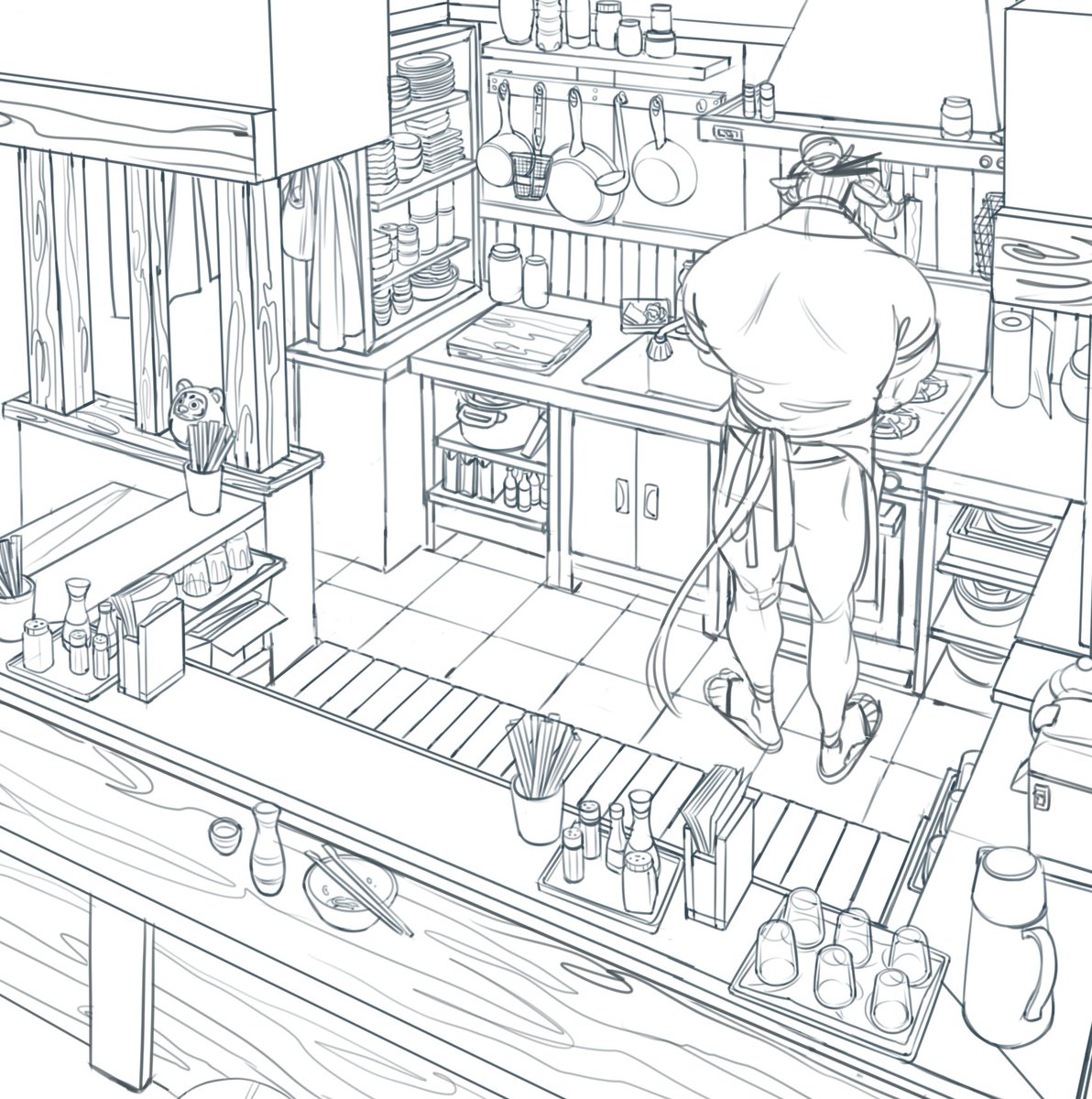 Pin By Kane Garrett On Sushi Ben Interior Ref Scene Design Art Reference Izakaya