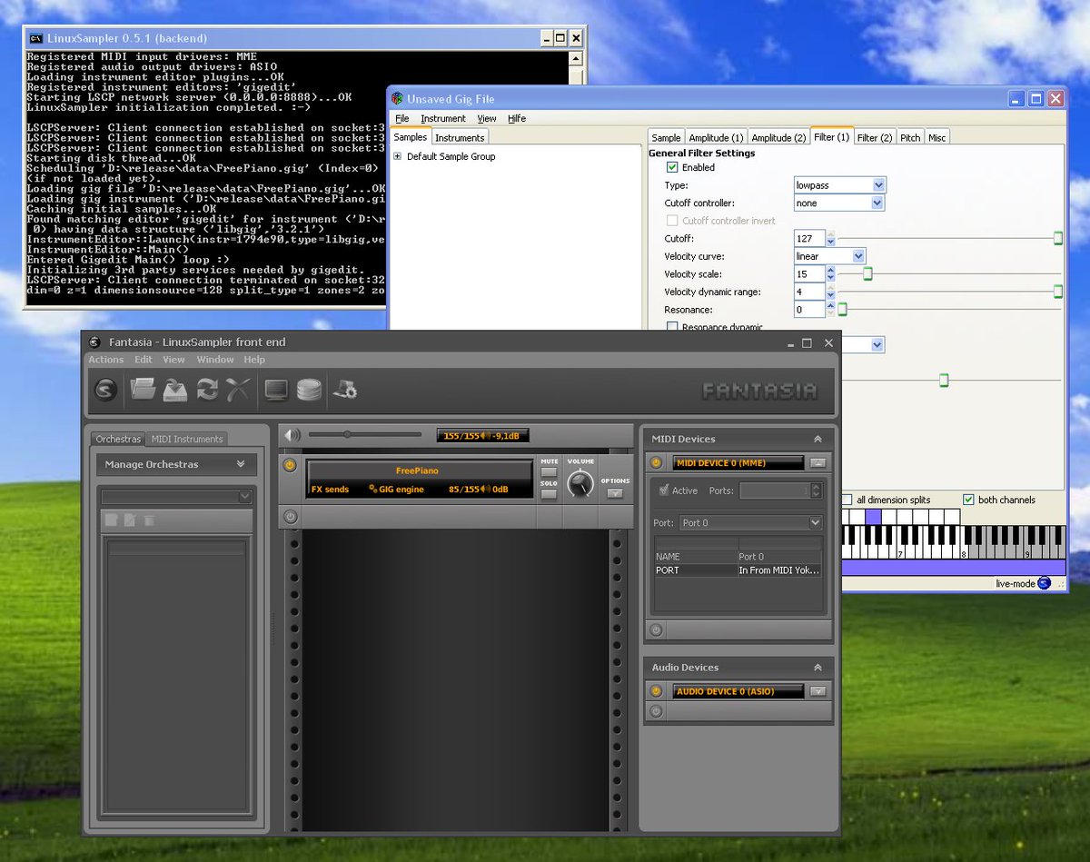Launcher editor. LINUXSAMPLER. Похожие программы. «Launch Editor. Filter setting.