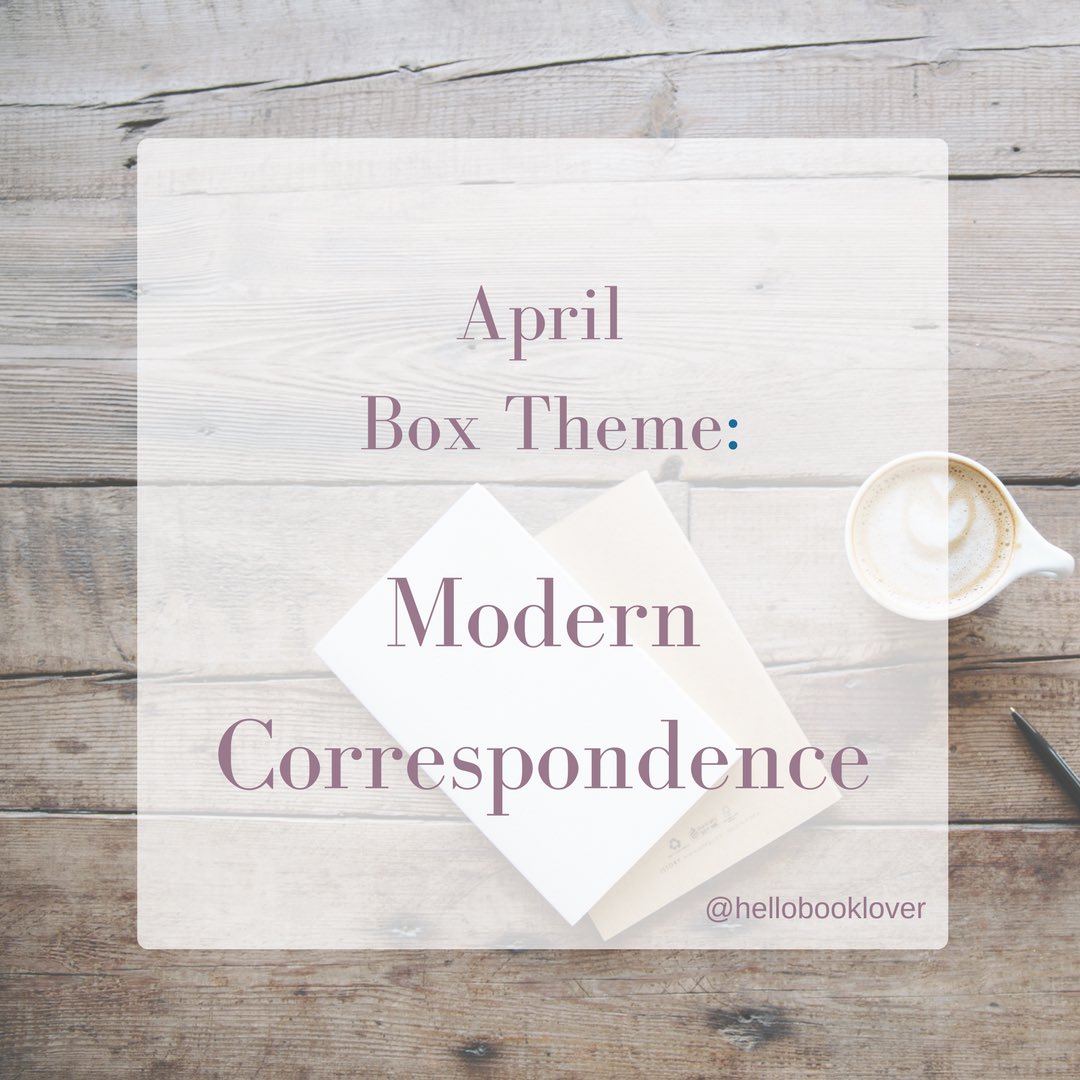 hellobooklover's tweet photo. We are happy to announce the theme of our April Box: Modern Correspondence! Subscribe now! https://t.co/fNvQxfmypc
