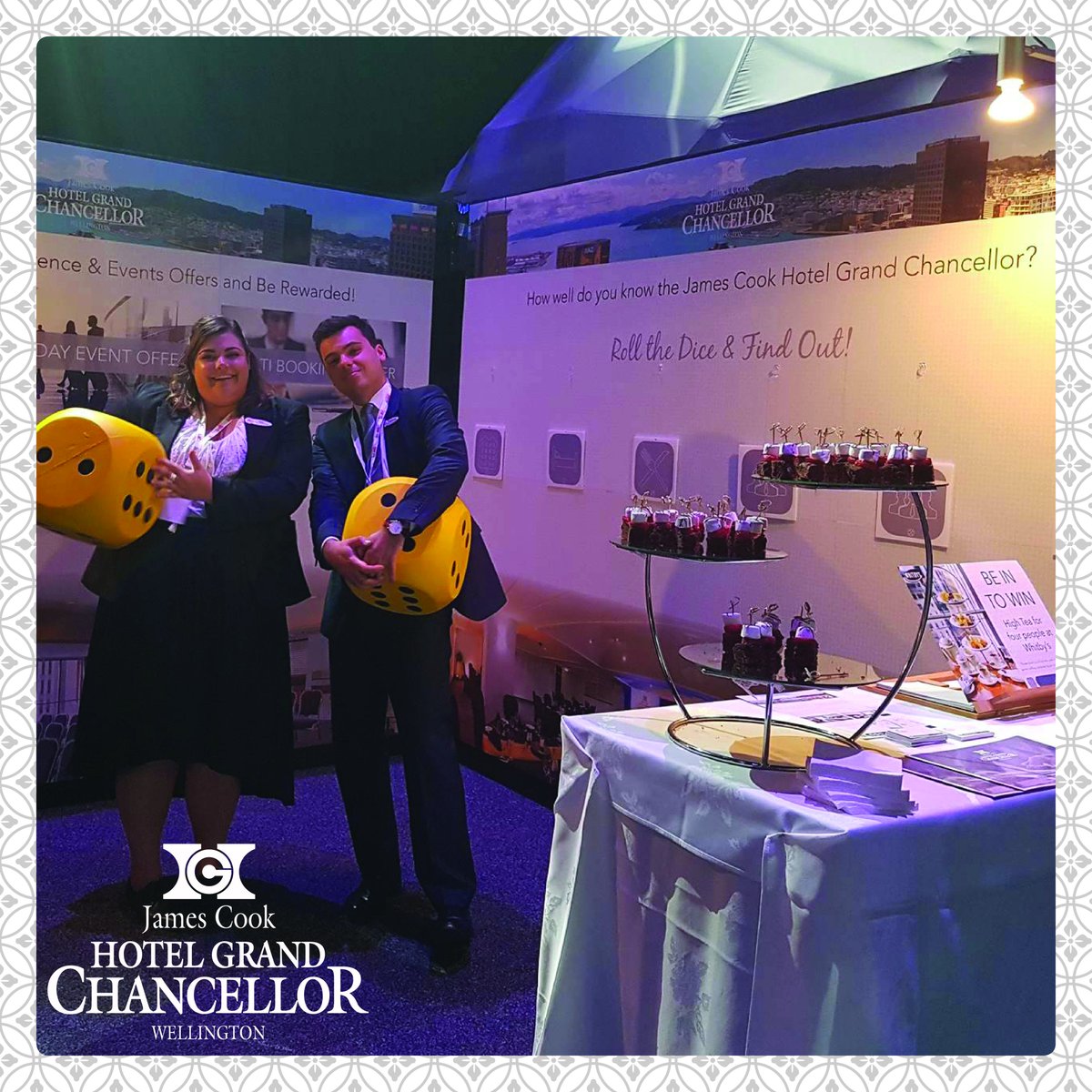 jamescookhotel's tweet photo. Head over to Show Me Wellington at TSB Arena and see the James Cook Hotel Team - they have a life size game to entertain you with! https://t.co/rmyJ5oP1aE