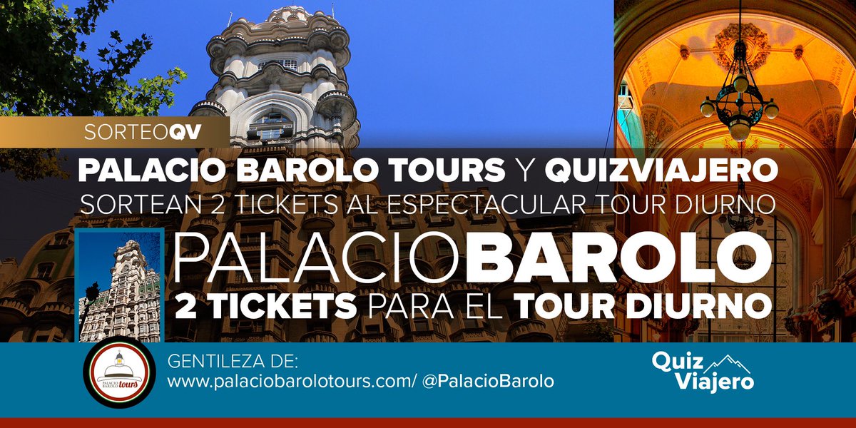 SORTEO: ganá 2 tickets gratis al tour diurno del Palacio Barolo <a href="/PBTours/">Palacio Barolo Tours</a>. Follow y RT para participar