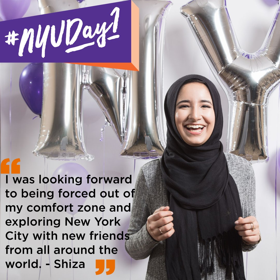 MeetNYU's tweet photo. Yesterday she took over #MeetNYU. Today, Shiza shares how she broke out of her comfort zone by coming to NYU. https://t.co/TTzLtZXjMs https://t.co/ciU03jwrrf