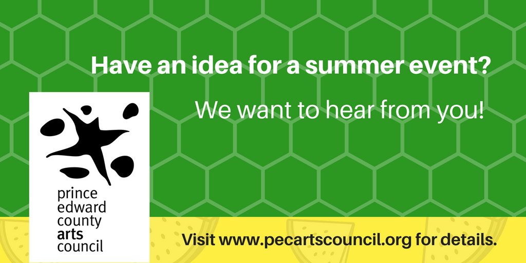 PEC Arts Council hopes to foster &amp; support new arts initiatives starting this summer! Apply at bit.ly/2mg710t until 31/03. #PECArts