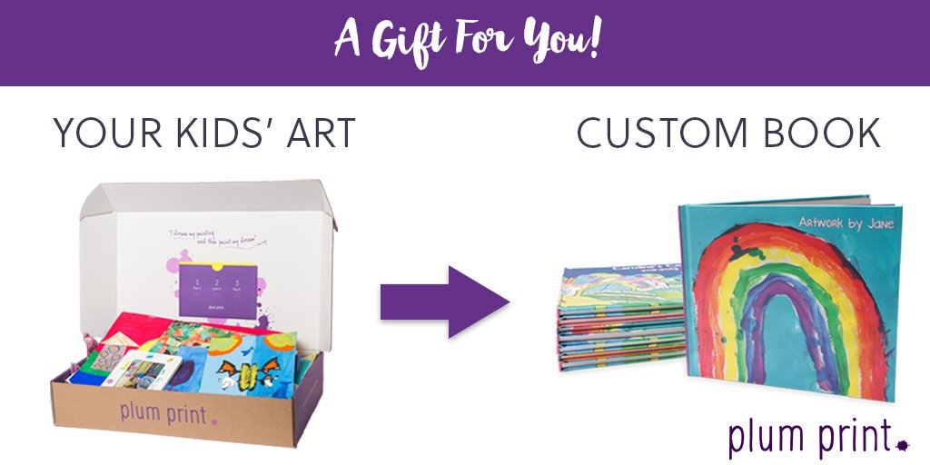 CELEBRATE YOUR CHILD'S ART! <a href="/PlumPrint/">Plum Print</a> turns your art into custom books. Here's $20 for you!  plumprint.com/invite/kelly-d…