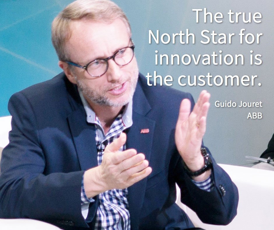 CERAWeek's tweet photo. "The true North Star for innovation is the customer" Guido Jouret, @ABBNorthAmerica Chief Digital Officer #ceraweek https://t.co/akPLhe4BKr