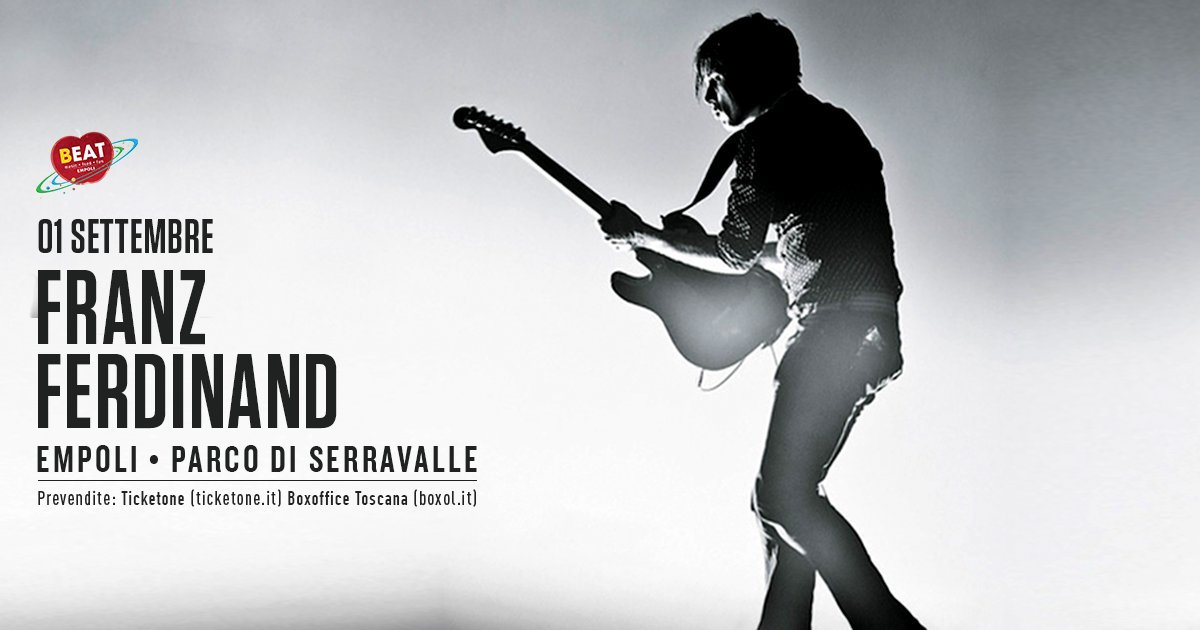 #beat17 riporta in Italia a distanza di tre anni i <a href="/franzferdinand/">franzferdinand</a>! 1 Settembre 2017 - Parco di Serravalle (Empoli)  #savethedate
