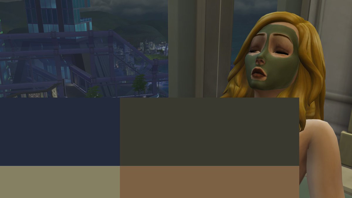 EmSimpleWorld's tweet image. #thesims4 #spa #mask #facemask #sims #girl #woman #blonde #bath #city #window #game #naked #nude