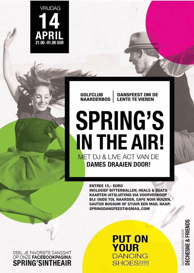 Dans je met me mee 14 april as. @spring'sintheair kaarten te koop bij <a href="/sauterwijnen/">SauterWijnen</a> Bussum