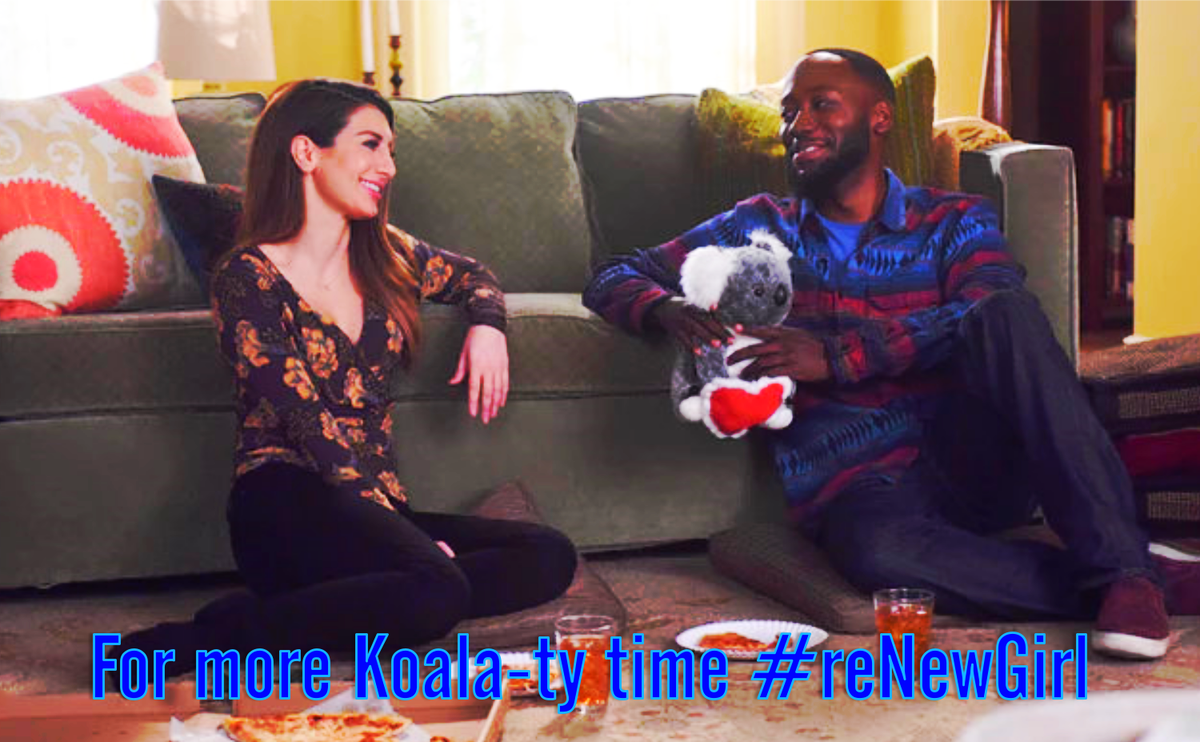 NewGirlFanForum's tweet photo. We need more Koala-ty time! #reNewgirl #WinAly #NewGirl @FOXTV @NewGirlonFOX https://t.co/Bnmh5mSVTJ