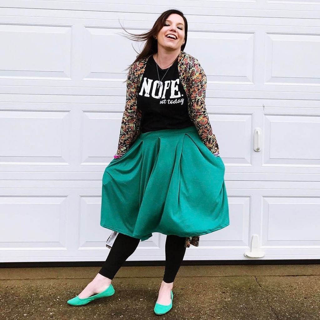 LLRDeniseJenna's tweet photo. #17daysofgreen day 7. Shirt reads: "Nope. Not today." Fitting for a night with no sleep and a kiddo who is sick. I'… https://t.co/prsrUeN7pa
