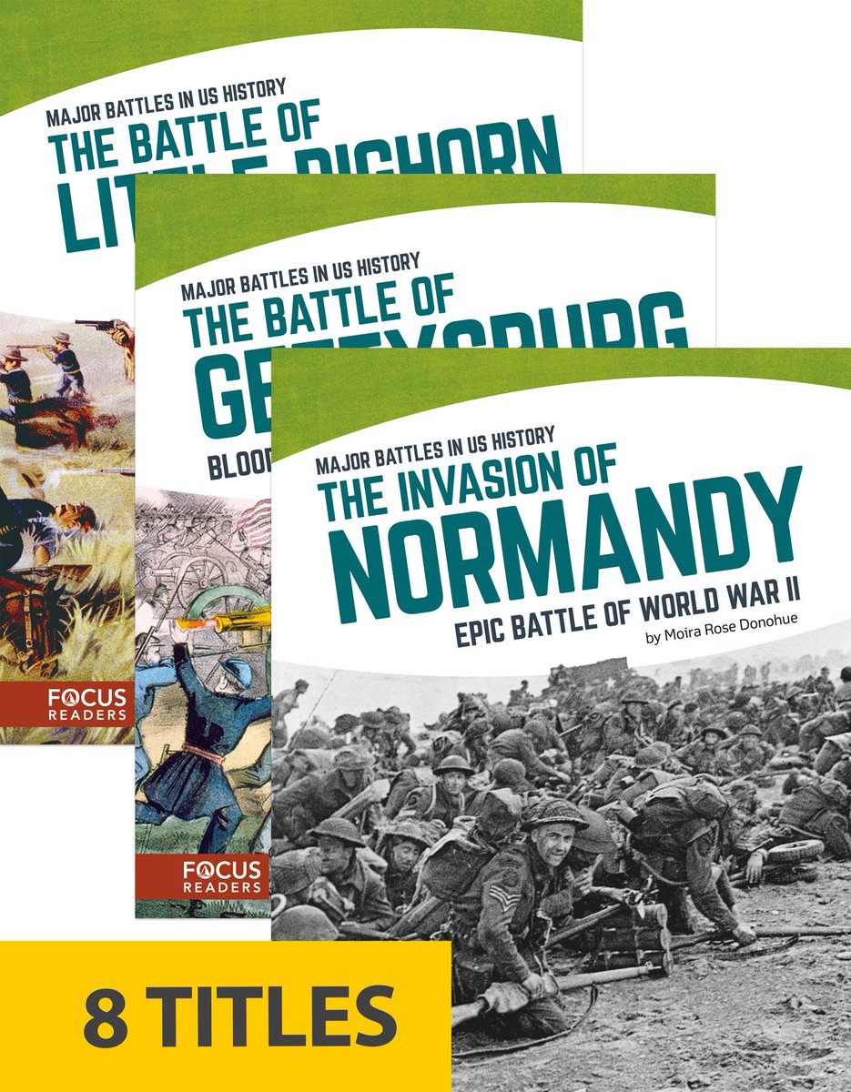 FocusReaders's tweet photo. Introducing the Major Battles in US History series! Read about Gettysburg and more in this informative series! https://t.co/vnWTtml66c https://t.co/38XVCjQ2jh
