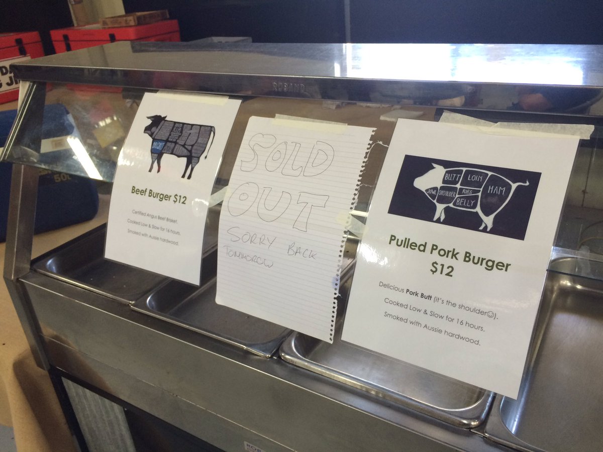 Yesterday we sold out in under 2 hours, today we are back with more low &amp; slow BBQ. #Wimmerafielddays