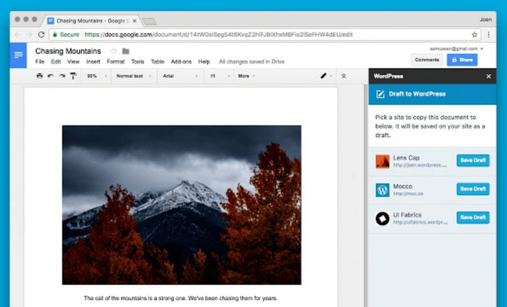 wptavern's tweet image. WordPress.com Releases Chrome Add-On for Google Docs wptavern.com/wordpress-com-…