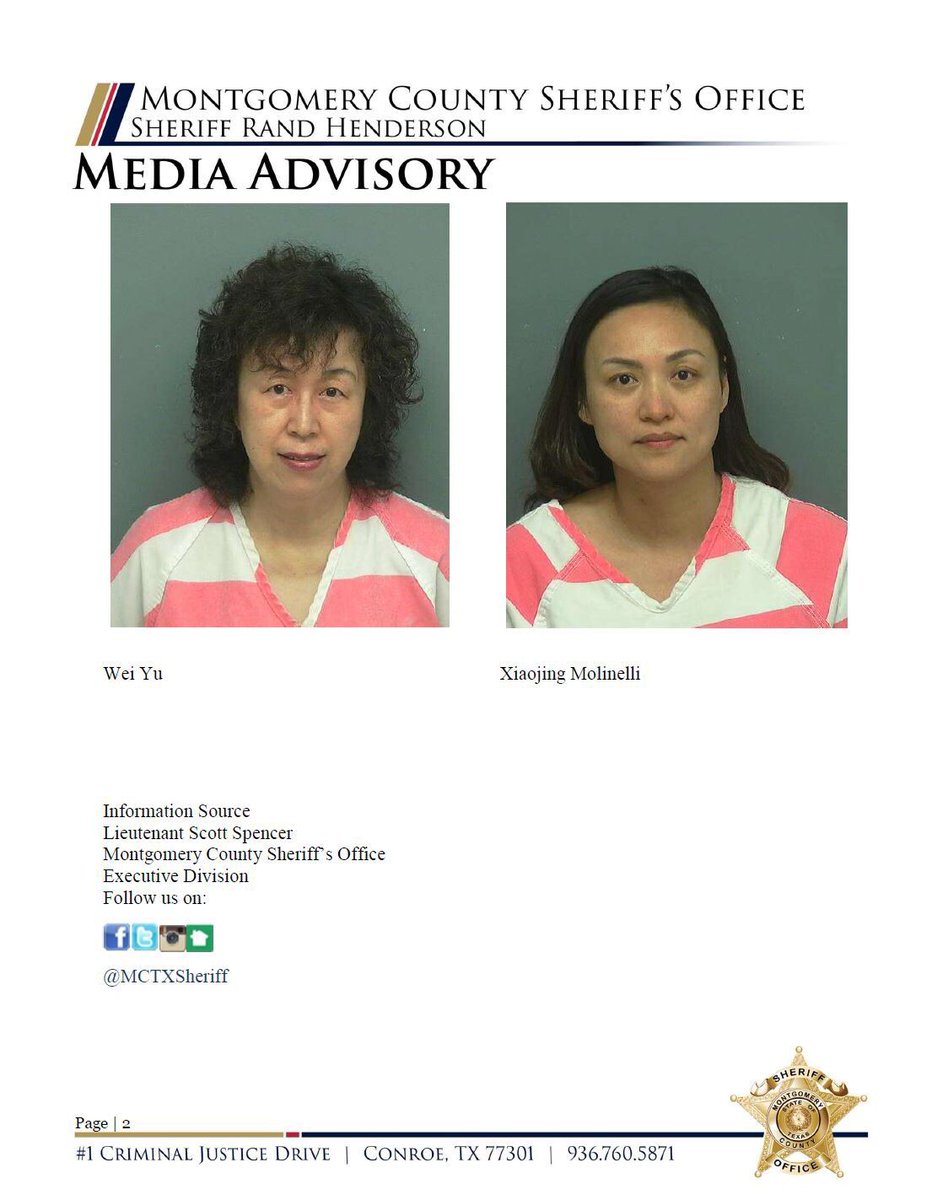 MCTXSheriff's tweet photo. See arrest regarding the Massage Parlor in Willis Texas. https://t.co/6xVYWwkuch