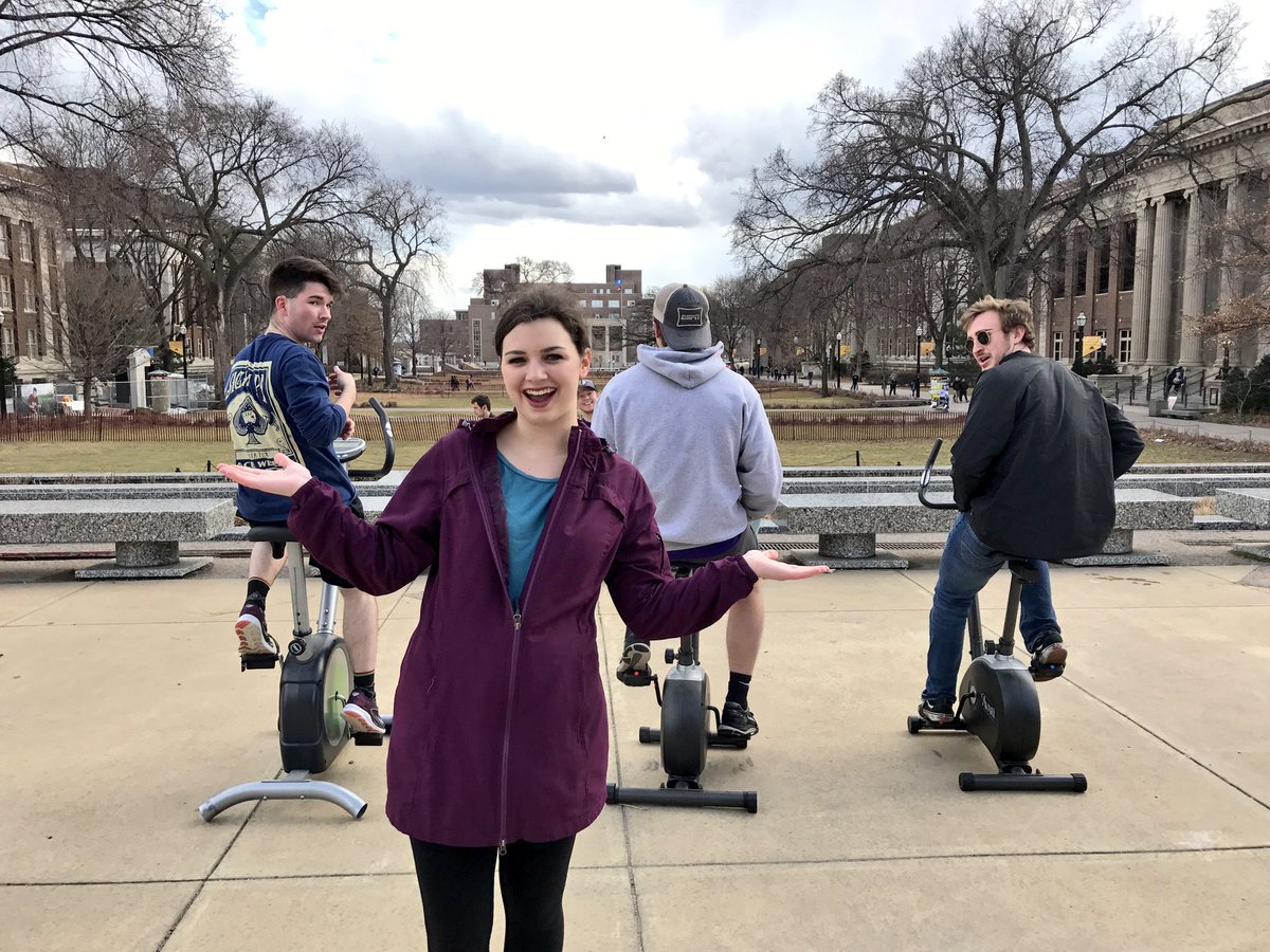 Day 1 of ACE Week: Bike-a-thon! Glad we could raise some money for Sig Pi today, but not sure they were so glad about the wind😅