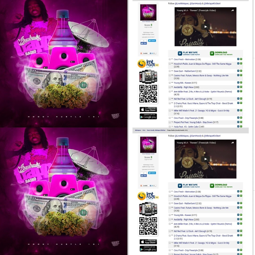 samhoody's tweet photo. It's out via @LiveMixtapes wudd up @Pesh22 #samhoody TrappRadio the #HOODYHUSTLE101 EDITION ft. @CinoFresh https://t.co/Epvm6G9lYM https://t.co/M5AjDGgkAR