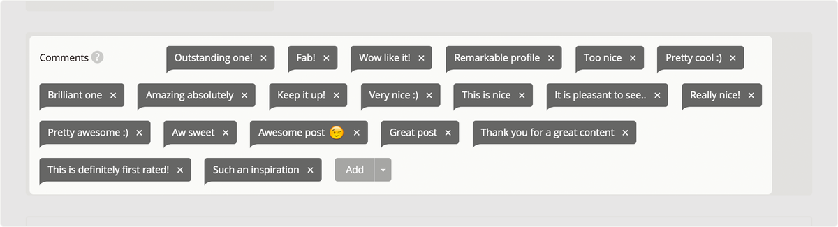 instagress's tweet photo. 📢 Tip of the day: Customize your Comments. Add at least 15 short, generic and non-spammy comments on your Activity page. https://t.co/ifDoBSEyuj