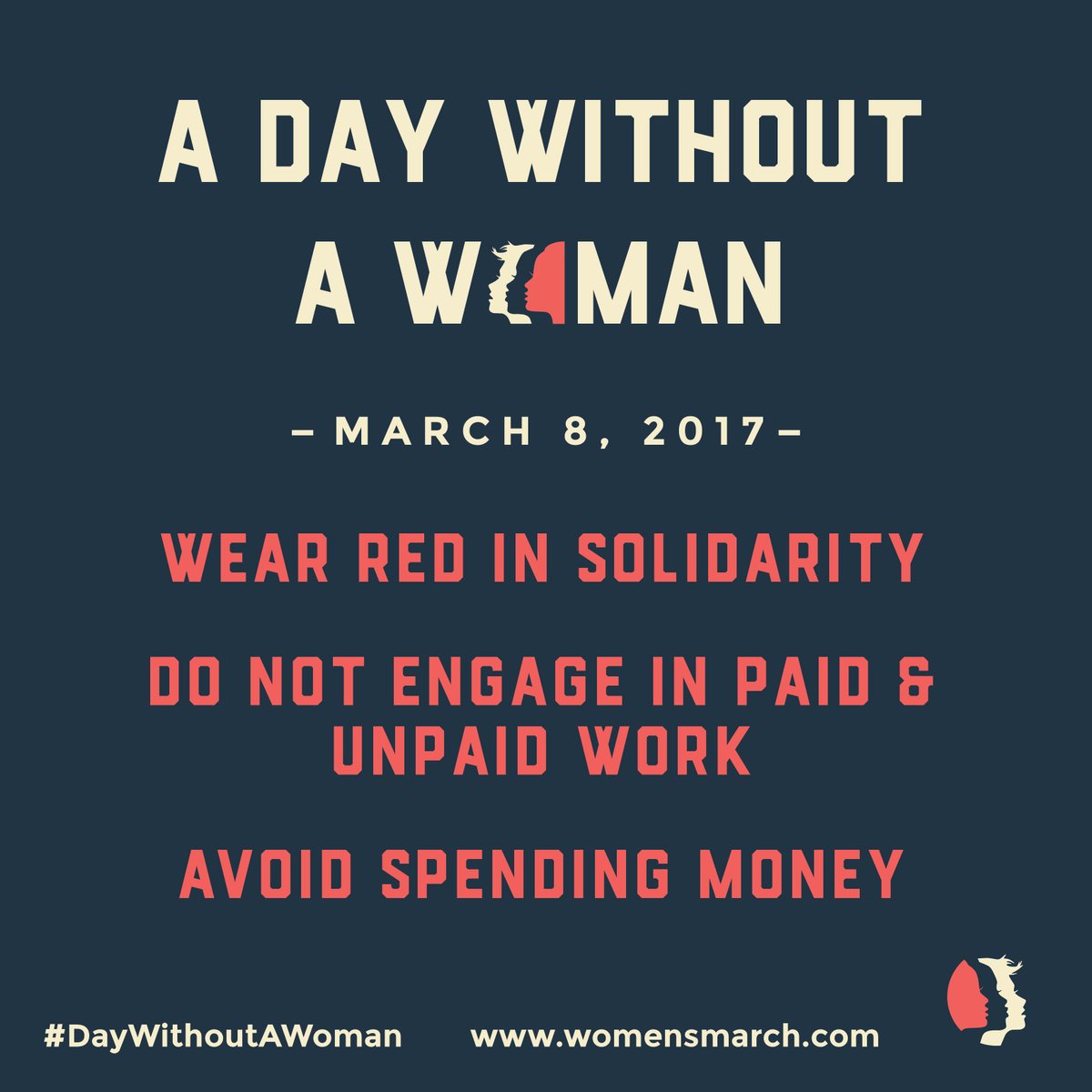 TrevorProject's tweet photo. Join us tomorrow by wearing red in solidarity with @womensmarch #DayWithoutAWoman ❤️ https://t.co/v9EFAdwo5C  #InternationalWomensDay https://t.co/npWP2F31xI