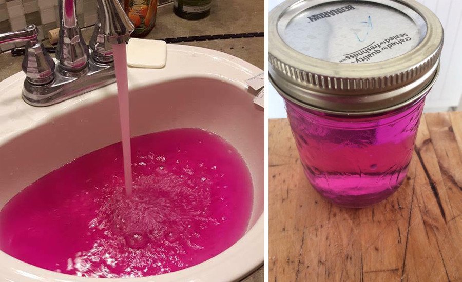 BuzzFeed's tweet image. The drinking water in this town turned bright pink and it was weird bzfd.it/2mgE58y