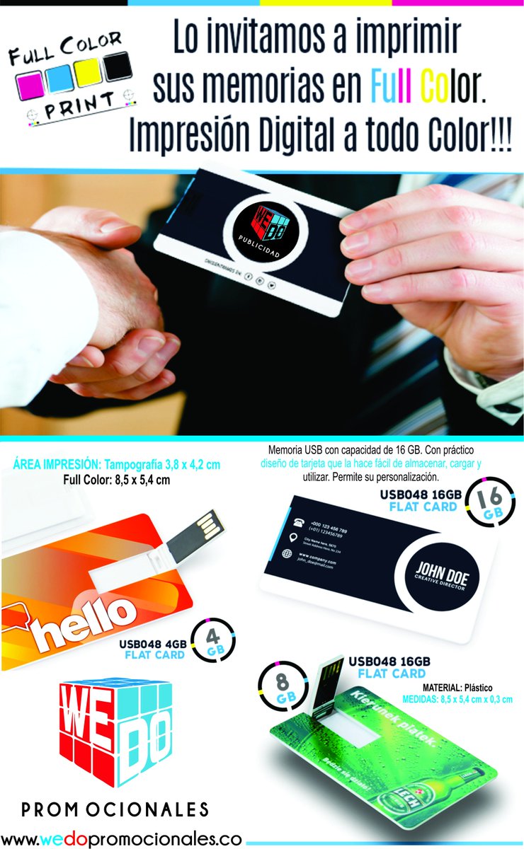 WeDoPublicidad's tweet photo. Ofrecemos una amplia gama en memorias USB, con lindos diseños para generar recordación de tu marca, empresa o negocio. Impresión Full Color https://t.co/qrgN8mCfsZ