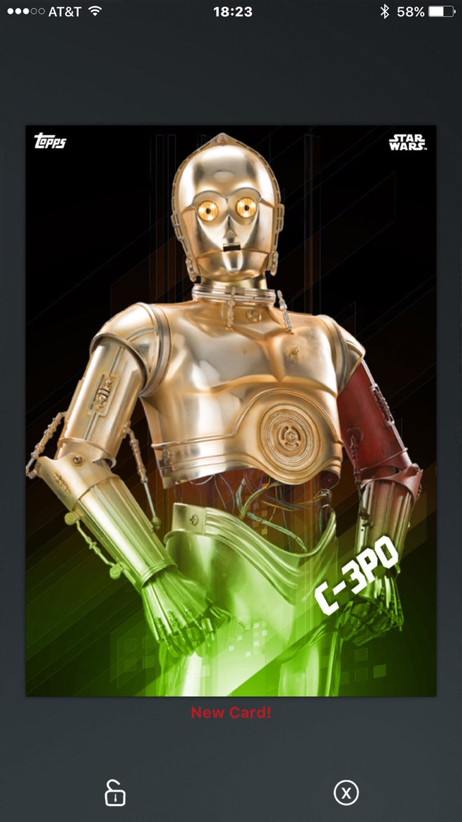 biggsdaddycool's tweet photo. HOLY MOLY!
#FirstPackMagic
#AllInOnePack
#SWCT
#StarWars
#C3PO
#ColDatoo
@ToppsDigital
@ToppsSWCT https://t.co/3ySAciZpuS