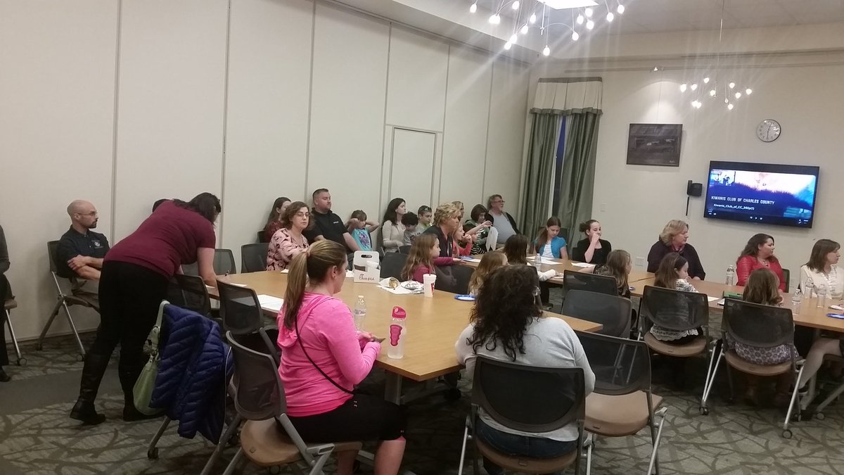 kiwanisofcc's tweet photo. Kiwanis Club Of Charles County held an SLP Recognition Event at the Waldorf West Library. Student clubs highlighted their successes. https://t.co/TQVRpKw0IU