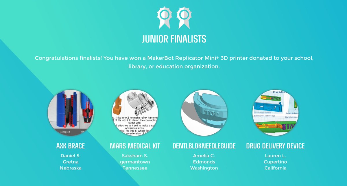K12FutureE's tweet photo. Announcing the #MarsMedical Junior Finalists! Congratulations Daniel, Saksham, Amelia, and Lauren. https://t.co/GmFwKul926 🚀 https://t.co/4SV7qF2ZLp