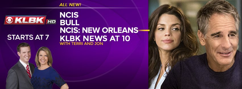 KLBKNews's tweet photo. #KLBKLineups it's the law #NCIS buried treasure #Bull ah chute! #NCISNOLA JAG missing + #KLBKNews 10p w Terri Jon Heidi & Paul https://t.co/Chqe5SElfm