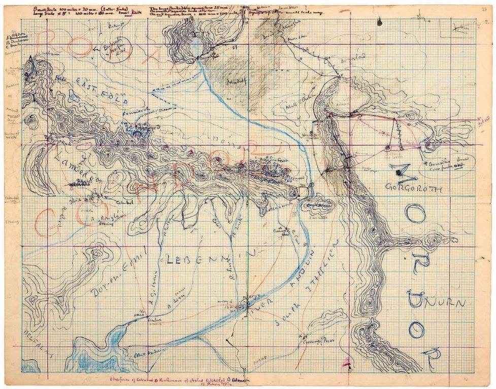 Amazing Maps On Twitter Tolkiens Hand Drawn Map Of Middle Amazing Maps On Twitter Tolkiens Hand Drawn Map Of Middle