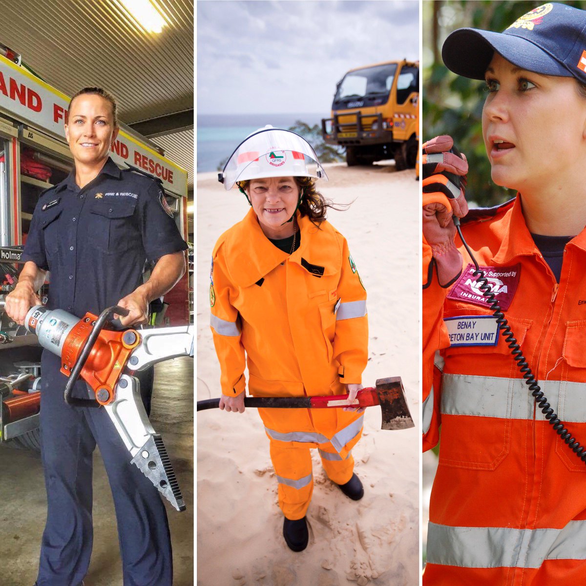 QldFireDept's tweet photo. Passionate. Strong. Dedicated. Legends. 💪 
This International Women’s Day, meet some of the great women in QFES. #BeBoldForChange #IWD2017 https://t.co/hZdrtYP3ps