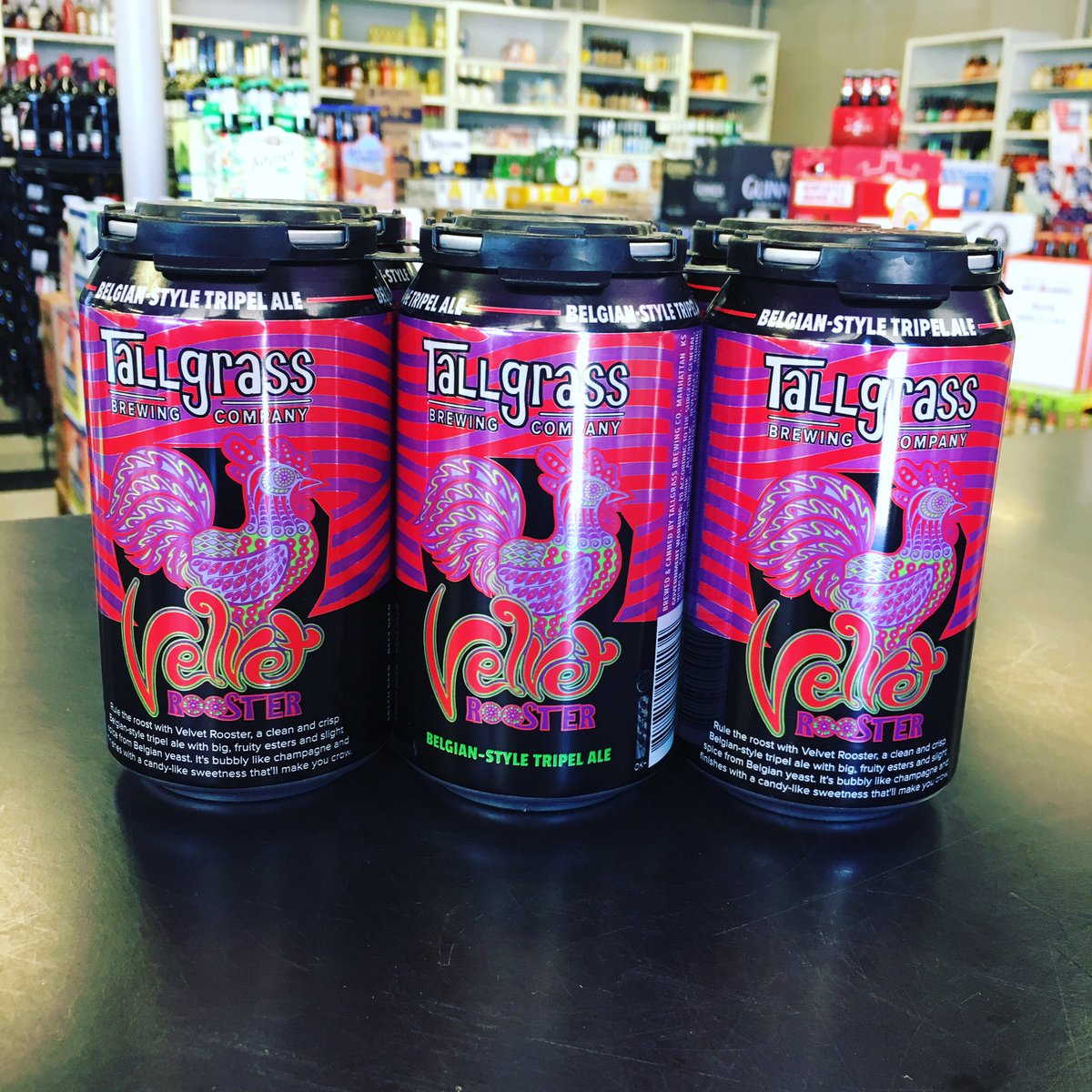 ranchacreswine's tweet photo. @TallgrassBeer #velvetrooster is back! https://t.co/LnmkPuwJ2i