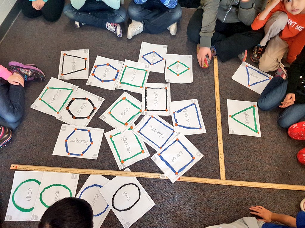 ParsaShahid's tweet photo. Anna:"We are segregating 2D shapes because of how they look just like people used to be." #meaningfulconnection #CriticalThinking #Gr3math https://t.co/eLfye69YTb