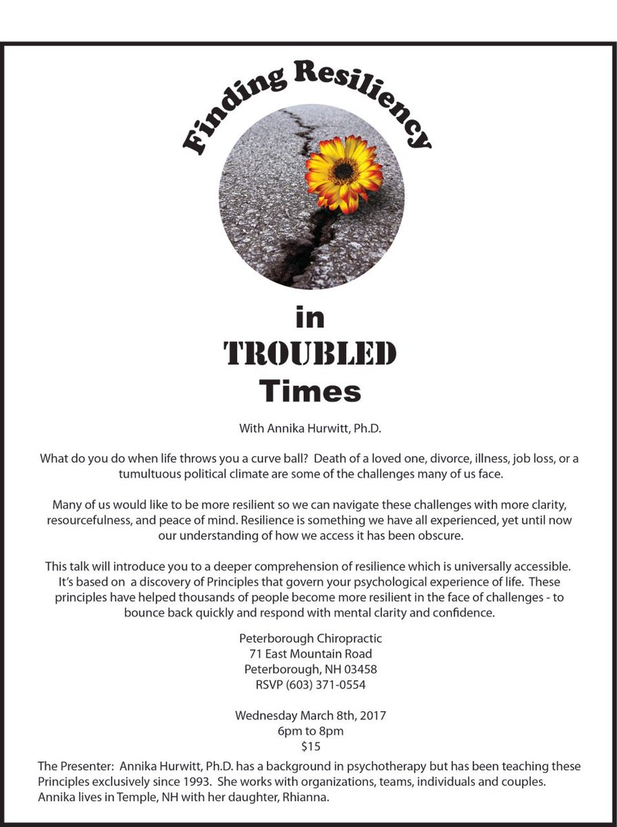 AnnikaHurwitt's tweet image. Join me at Peterborough Chiropractic for a #lecture on #3PrinciplesParadigm March 8th. #3PGC goo.gl/AB3uOY