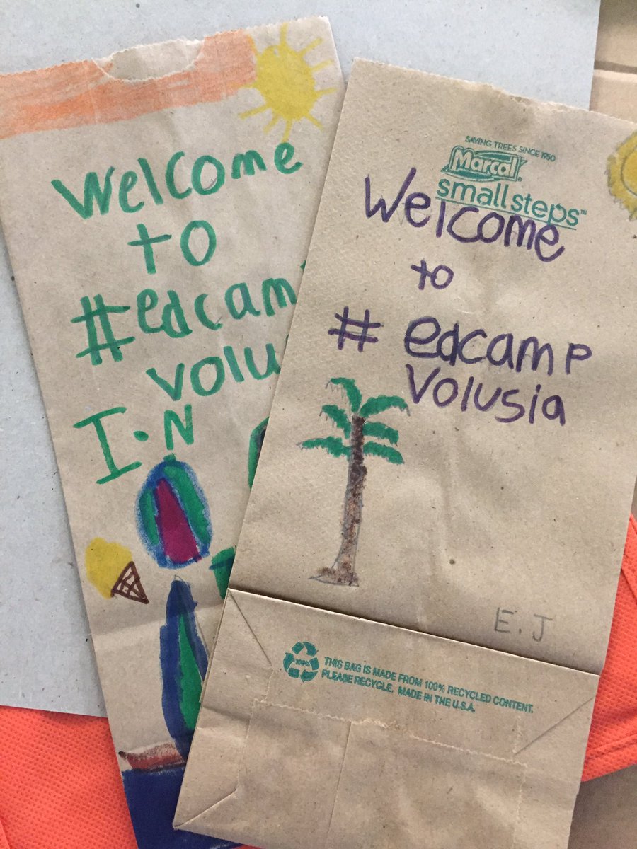 EdCampVolusia's tweet photo. We're looking for classes to create "swag bags" for #edcampvolusia! Who's interested?! @teachjwright's class did an amazing job 2 years ago! https://t.co/7sSUfgJI0W
