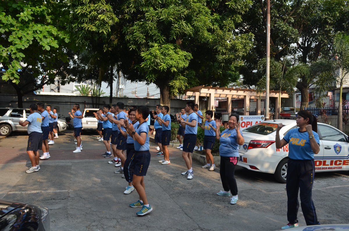NPDCLO's tweet photo. Zumba time @ Caloocan City Police Station https://t.co/bo2L5K4aKd